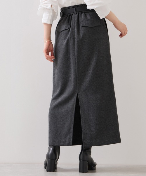 VIS（ビス）の「へリンボーンIラインロングスカート/セットアップ対応（スカート・レディース・ダークブラウン/チャコールグレー・S/M）」の14枚目の写真