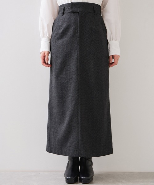 VIS（ビス）の「へリンボーンIラインロングスカート/セットアップ対応（スカート・レディース・ダークブラウン/チャコールグレー・S/M）」の18枚目の写真