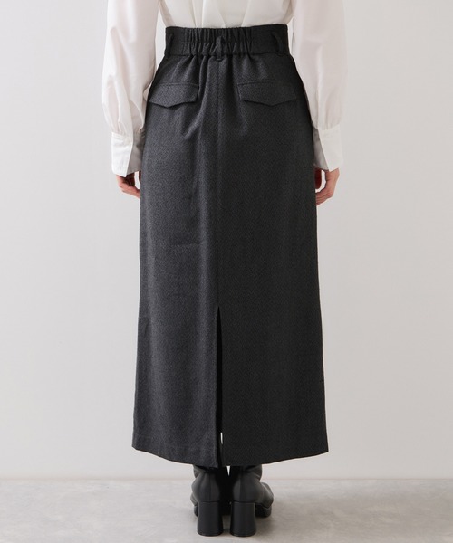 VIS（ビス）の「へリンボーンIラインロングスカート/セットアップ対応（スカート・レディース・ダークブラウン/チャコールグレー・S/M）」の20枚目の写真