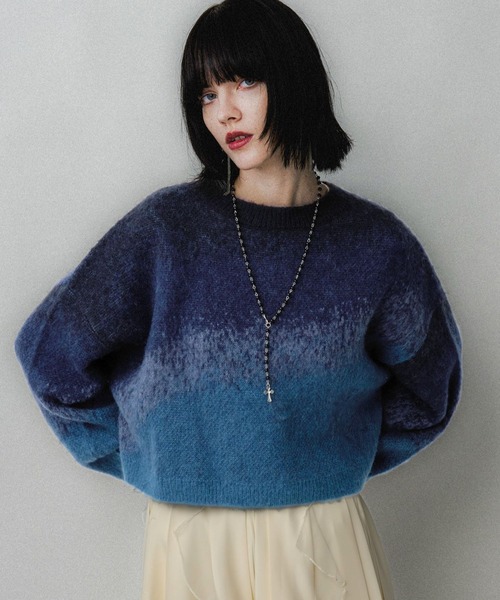 グラデモヘヤニットプルオーバー(HARE)（ニット/セーター）｜HARE
