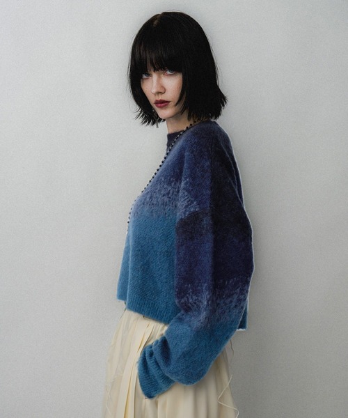 HARE（ハレ）の「グラデモヘヤニットプルオーバー(HARE)（ニット/セーター・レディース・ボルドー/ブルー/パープル/イエロー・FREE）」の8枚目の写真