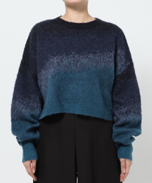 HARE（ハレ）の「グラデモヘヤニットプルオーバー(HARE)（ニット/セーター・レディース・ボルドー/ブルー/パープル/イエロー・FREE）」の17枚目の写真