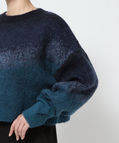 HARE（ハレ）の「グラデモヘヤニットプルオーバー(HARE)（ニット/セーター・レディース・ボルドー/ブルー/パープル/イエロー・FREE）」の20枚目の写真