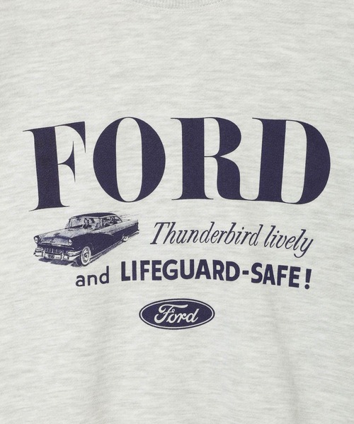 GOOD ROCK SPEED(グッドロックスピード)の「【GOOD ROCK SPEED(グッドロックスピード)】FORDロングスリーブスウェット(スウェット・レディース・アイボリー/ネイビー・FREE)」の4枚目の写真