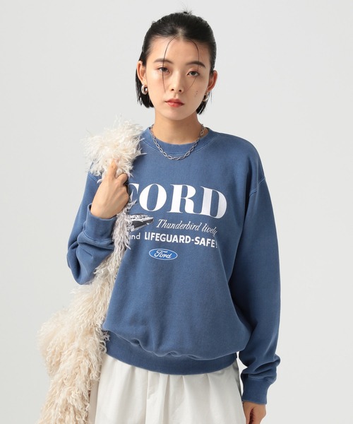 GOOD ROCK SPEED(グッドロックスピード)の「【GOOD ROCK SPEED(グッドロックスピード)】FORDロングスリーブスウェット(スウェット・レディース・アイボリー/ネイビー・FREE)」の13枚目の写真