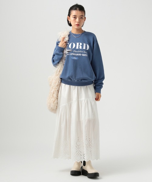 GOOD ROCK SPEED(グッドロックスピード)の「【GOOD ROCK SPEED(グッドロックスピード)】FORDロングスリーブスウェット(スウェット・レディース・アイボリー/ネイビー・FREE)」の11枚目の写真