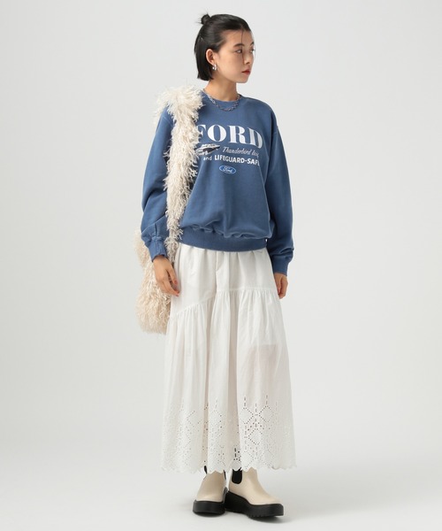 GOOD ROCK SPEED(グッドロックスピード)の「【GOOD ROCK SPEED(グッドロックスピード)】FORDロングスリーブスウェット(スウェット・レディース・アイボリー/ネイビー・FREE)」の12枚目の写真