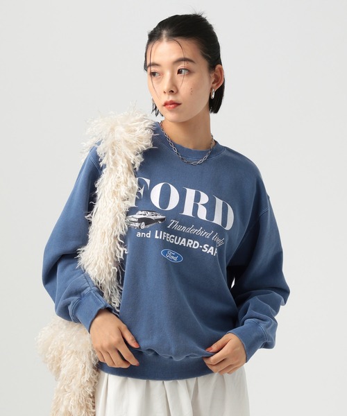GOOD ROCK SPEED(グッドロックスピード)の「【GOOD ROCK SPEED(グッドロックスピード)】FORDロングスリーブスウェット(スウェット・レディース・アイボリー/ネイビー・FREE)」の14枚目の写真