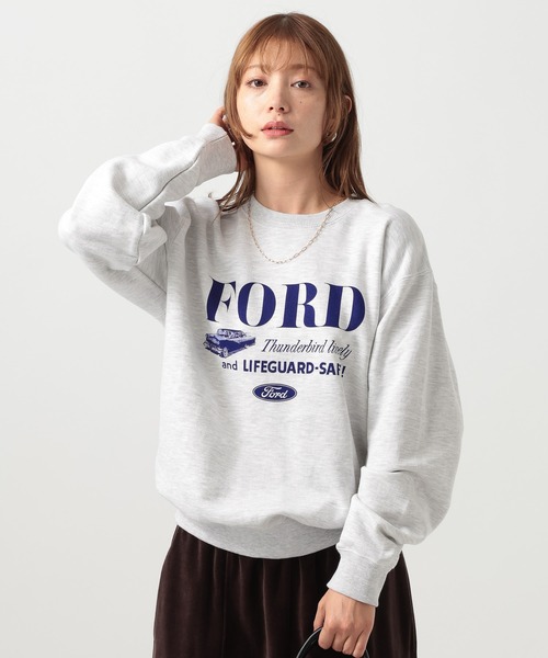 GOOD ROCK SPEED(グッドロックスピード)の「【GOOD ROCK SPEED(グッドロックスピード)】FORDロングスリーブスウェット(スウェット・レディース・アイボリー/ネイビー・FREE)」の18枚目の写真