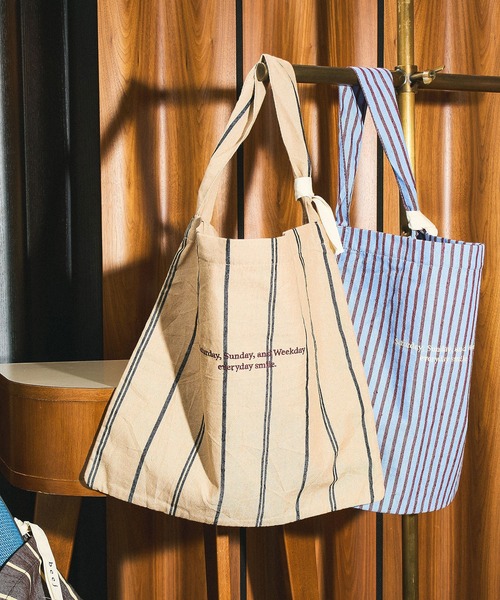 beej（ビージ）の「(beej)ONESHOULDER BAG STRIPE（ショルダーバッグ・レディース・ベージュ/ブラウン/ブルー・ONE SIZE）」の2枚目の写真