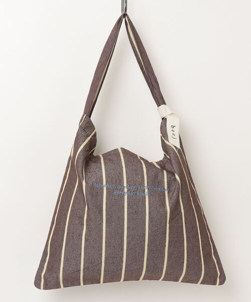 beej（ビージ）の「(beej)ONESHOULDER BAG STRIPE（ショルダーバッグ・レディース・ベージュ/ブラウン/ブルー・ONE SIZE）」の21枚目の写真