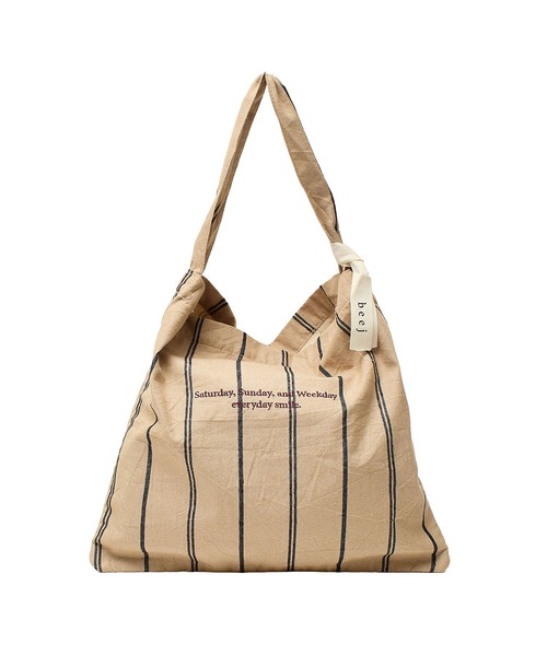 beej（ビージ）の「(beej)ONESHOULDER BAG STRIPE（ショルダーバッグ・レディース・ベージュ/ブラウン/ブルー・ONE SIZE）」の14枚目の写真