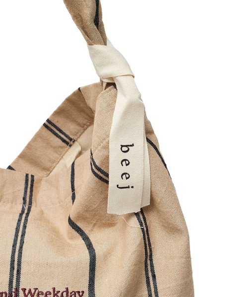 beej（ビージ）の「(beej)ONESHOULDER BAG STRIPE（ショルダーバッグ・レディース・ベージュ/ブラウン/ブルー・ONE SIZE）」の12枚目の写真