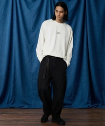 SUPERTHANKS（スーパーサンクス）の「フロント刺繍&バックスリット ロングTシャツ SBY Embroidery Refined L S T-shirt（Tシャツ/カットソー）」