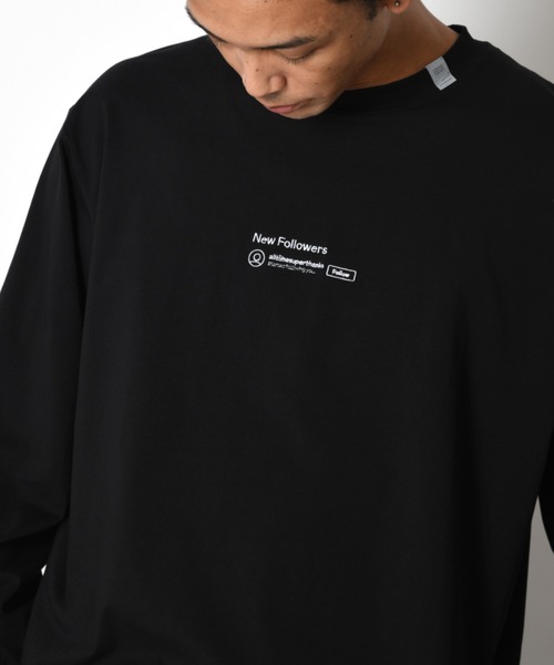 SUPERTHANKS(スーパーサンクス)の「フロント刺繍&バックスリット ロングTシャツ/SBY Embroidery Refined L/S T-shirt(Tシャツ/カットソー・メンズ・ホワイト/チャコールグレー/ブラック・S/M/L)」の2枚目の写真
