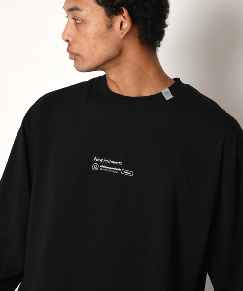 SUPERTHANKS(スーパーサンクス)の「フロント刺繍&バックスリット ロングTシャツ/SBY Embroidery Refined L/S T-shirt(Tシャツ/カットソー・メンズ・ホワイト/チャコールグレー/ブラック・S/M/L)」の11枚目の写真