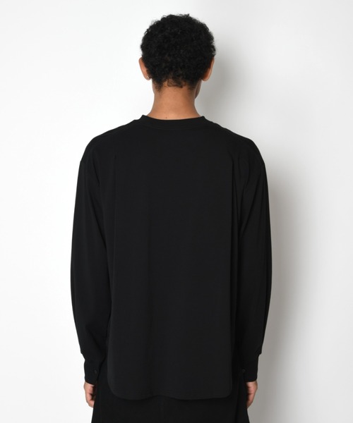 SUPERTHANKS(スーパーサンクス)の「フロント刺繍&バックスリット ロングTシャツ/SBY Embroidery Refined L/S T-shirt(Tシャツ/カットソー・メンズ・ホワイト/チャコールグレー/ブラック・S/M/L)」の13枚目の写真