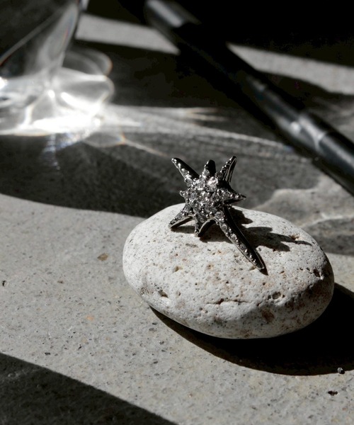 Soierie(ソワリー)の「エトワール ストーン ミディアム ピアス (1P) / Etoile stone medium pierce (1P)(ピアス(片耳用)・レディース・シルバー系・FREE)」の1枚目の写真