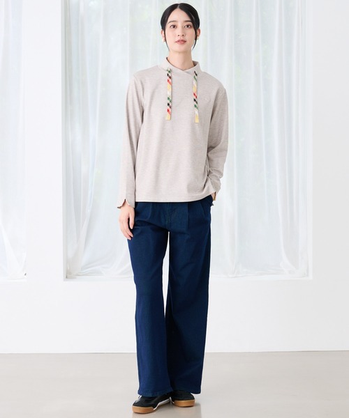 Arnold Palmer(アーノルドパーマー)の「マシュマロリブ フードライクプルオーバー(スウェット・レディース・ブラック/杢グレー/オートミール・M/S/L)」の8枚目の写真