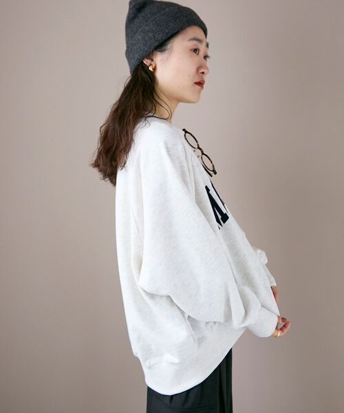 le.coeur blanc（ルクールブラン）の「《WEB限定アイテム》裏毛ロゴスウェットプルオーバー（スウェット・レディース・グレー/オートミール/ネイビー・38）」の15枚目の写真