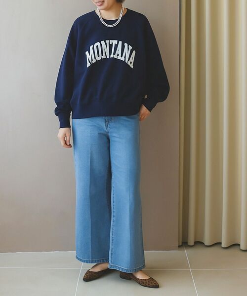 le.coeur blanc（ルクールブラン）の「《WEB限定アイテム》裏毛ロゴスウェットプルオーバー（スウェット・レディース・グレー/オートミール/ネイビー・38）」の19枚目の写真