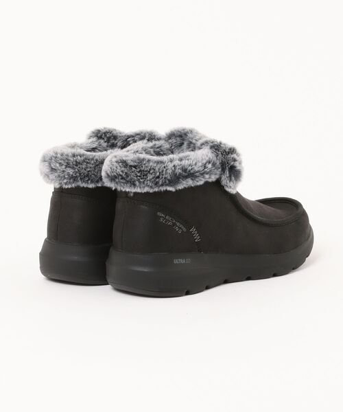 SKECHERS(スケッチャーズ)の「【SKECHERS】スケッチャーズ SLIP-INS:GLACIAL - ULTRA COZY GETAWAY(スリップインズ:グレイシャル - ウルトラ コージー ゲッタウェイ)フェイクファー付きブーツ 144221(ブーツ・レディース・ブラック×ブラック・23.0cm/24.0cm/25.0cm)」の2枚目の写真