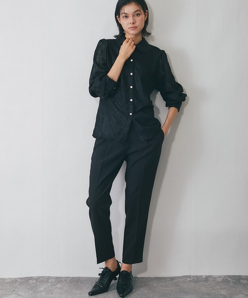 襟ビジュー付きブラウス（シャツ/ブラウス）｜SMILE ORCHID（スマイル