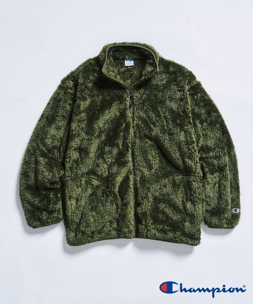 Champion グリーンジャケット CHAMPION / チャンピオン Shelpa Fleece ZIP JACKET（その他アウター