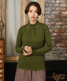 Jocomomola（ホコモモラ）の「ベアスムース 配色刺繍カットソー（Tシャツ/カットソー）」
