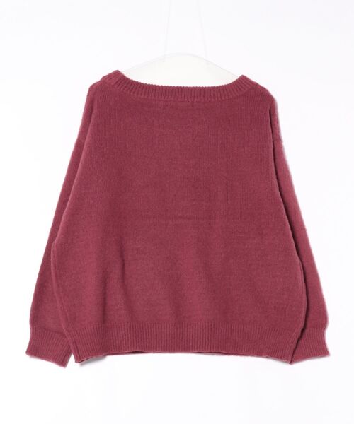 GORGE（ゴージ）の「《スター柄×オフショル》レディース フェザーニット プルオーバー ゆるシルエット 秋冬（ニット/セーター・レディース・ネイビー/チャコール/ボルドー/ブラウン・F）」の5枚目の写真