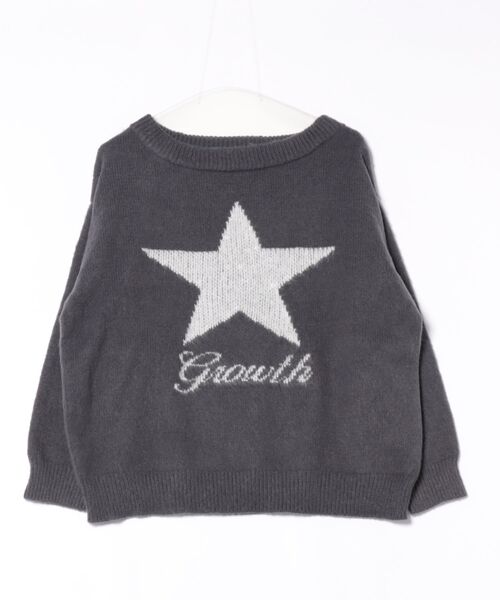 GORGE（ゴージ）の「《スター柄×オフショル》レディース フェザーニット プルオーバー ゆるシルエット 秋冬（ニット/セーター・レディース・ネイビー/チャコール/ボルドー/ブラウン・F）」の22枚目の写真