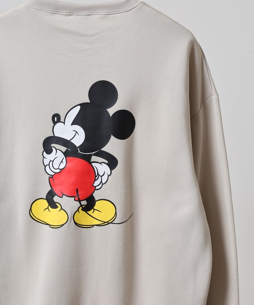 FUNALIVE（ファンアライブ）の「MICKEYMOUSE 裏起毛 オーバーサイズトレーナー（スウェット・メンズ・ダークグリーン系1/ベージュ系1/ネイビー系1/ホワイト系1/グレー系2/グレー系1/チャコール/グレイッシュベージュ/ヘザーチャコール/チャコールグレー/キャメル/杢グレー/ダークグリーン/ネイビー/チャコールアッシュ/オートミール・XL/L/M）」の11枚目の写真