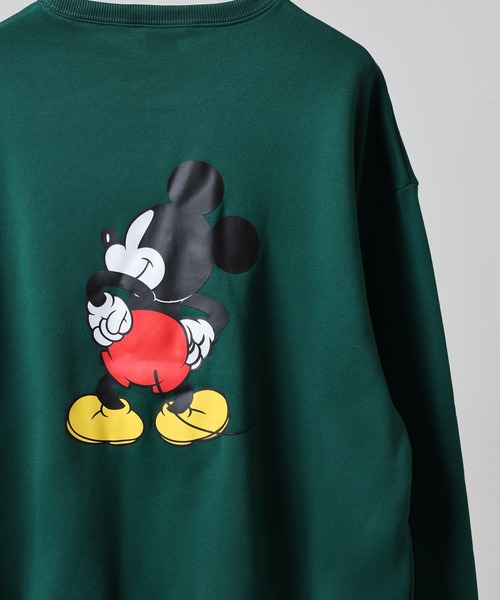 FUNALIVE（ファンアライブ）の「MICKEYMOUSE 裏起毛 オーバーサイズトレーナー（スウェット・メンズ・ダークグリーン系1/ベージュ系1/ネイビー系1/ホワイト系1/グレー系2/グレー系1/チャコール/グレイッシュベージュ/ヘザーチャコール/チャコールグレー/キャメル/杢グレー/ダークグリーン/ネイビー/チャコールアッシュ/オートミール・XL/L/M）」の13枚目の写真
