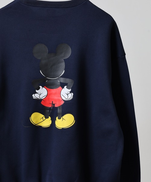 FUNALIVE（ファンアライブ）の「MICKEYMOUSE 裏起毛 オーバーサイズトレーナー（スウェット・メンズ・ダークグリーン系1/ベージュ系1/ネイビー系1/ホワイト系1/グレー系2/グレー系1/チャコール/グレイッシュベージュ/ヘザーチャコール/チャコールグレー/キャメル/杢グレー/ダークグリーン/ネイビー/チャコールアッシュ/オートミール・XL/L/M）」の15枚目の写真