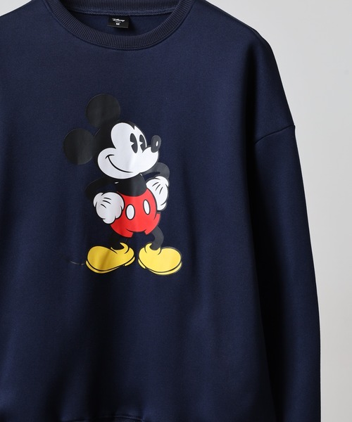 FUNALIVE（ファンアライブ）の「MICKEYMOUSE 裏起毛 オーバーサイズトレーナー（スウェット・メンズ・ダークグリーン系1/ベージュ系1/ネイビー系1/ホワイト系1/グレー系2/グレー系1/チャコール/グレイッシュベージュ/ヘザーチャコール/チャコールグレー/キャメル/杢グレー/ダークグリーン/ネイビー/チャコールアッシュ/オートミール・XL/L/M）」の14枚目の写真