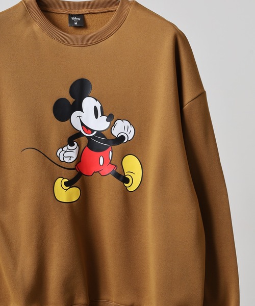FUNALIVE（ファンアライブ）の「MICKEYMOUSE 裏起毛 オーバーサイズトレーナー（スウェット・メンズ・ダークグリーン系1/ベージュ系1/ネイビー系1/ホワイト系1/グレー系2/グレー系1/チャコール/グレイッシュベージュ/ヘザーチャコール/チャコールグレー/キャメル/杢グレー/ダークグリーン/ネイビー/チャコールアッシュ/オートミール・XL/L/M）」の16枚目の写真