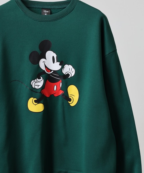 FUNALIVE（ファンアライブ）の「MICKEYMOUSE 裏起毛 オーバーサイズトレーナー（スウェット・メンズ・ダークグリーン系1/ベージュ系1/ネイビー系1/ホワイト系1/グレー系2/グレー系1/チャコール/グレイッシュベージュ/ヘザーチャコール/チャコールグレー/キャメル/杢グレー/ダークグリーン/ネイビー/チャコールアッシュ/オートミール・XL/L/M）」の12枚目の写真