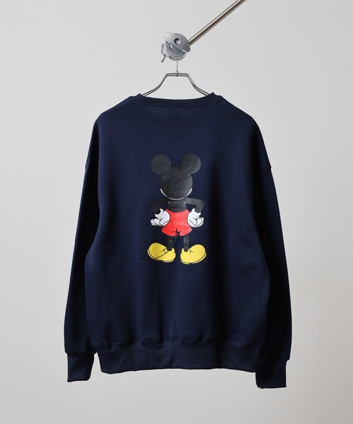 FUNALIVE（ファンアライブ）の「MICKEYMOUSE 裏起毛 オーバーサイズトレーナー（スウェット・メンズ・ダークグリーン系1/ベージュ系1/ネイビー系1/ホワイト系1/グレー系2/グレー系1/チャコール/グレイッシュベージュ/ヘザーチャコール/チャコールグレー/キャメル/杢グレー/ダークグリーン/ネイビー/チャコールアッシュ/オートミール・XL/L/M）」の22枚目の写真
