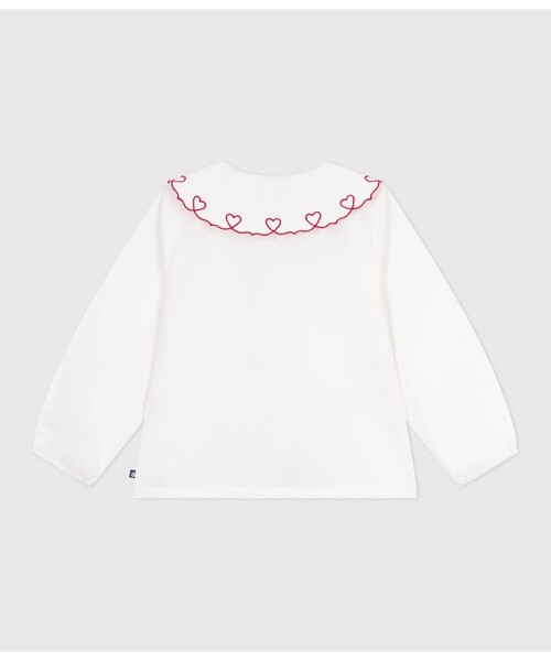 PETIT BATEAU(プチバトー)の「長袖ブラウス(シャツ/ブラウス・キッズ・ホワイト・12YEAR/10YEAR/8YEAR/6YEAR)」の2枚目の写真