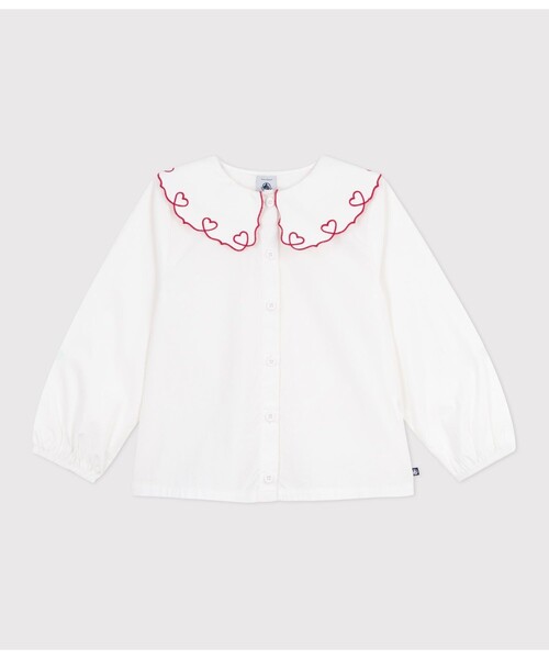PETIT BATEAU(プチバトー)の「長袖ブラウス(シャツ/ブラウス・キッズ・ホワイト・12YEAR/10YEAR/8YEAR/6YEAR)」の6枚目の写真