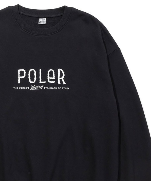 POLeR（ポーラー）の「POLER FURRY FONT CREW（スウェット・メンズ・グレー/ブラック・M/L/XL）」の2枚目の写真