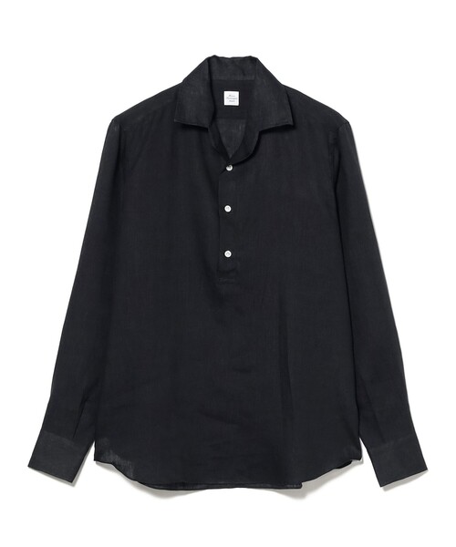 BEAMS F(ビームスエフ)の「Maria Santangelo / POLO JP リネン プルオーバー シャツ(シャツ/ブラウス・メンズ・グレー/ホワイト/ケリーグリーン/ネイビー・XS/M/L/S)」の4枚目の写真