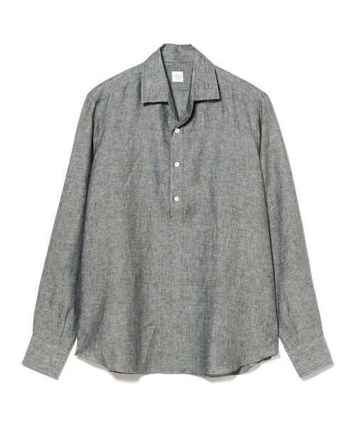 BEAMS F(ビームスエフ)の「Maria Santangelo / POLO JP リネン プルオーバー シャツ(シャツ/ブラウス・メンズ・グレー/ホワイト/ケリーグリーン/ネイビー・XS/M/L/S)」の2枚目の写真