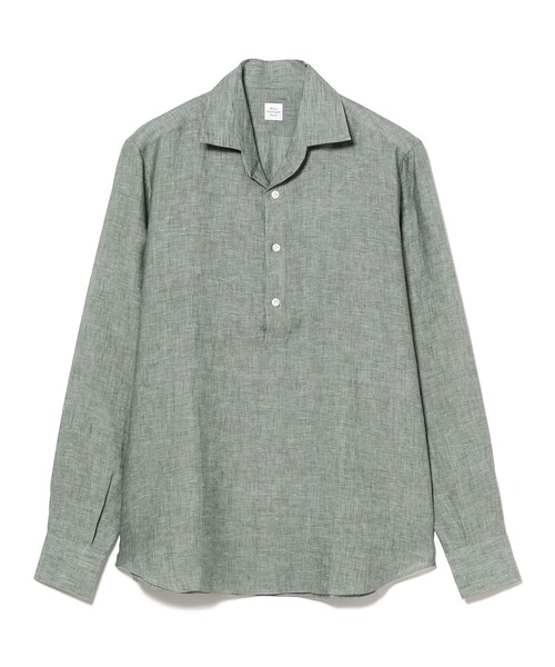 BEAMS F(ビームスエフ)の「Maria Santangelo / POLO JP リネン プルオーバー シャツ(シャツ/ブラウス・メンズ・グレー/ホワイト/ケリーグリーン/ネイビー・XS/M/L/S)」の18枚目の写真