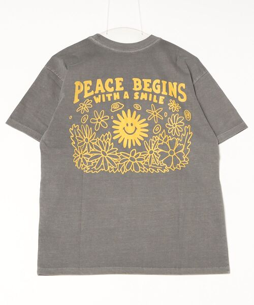 PR01.(ピーアールワン)の「BIG WAVE ピース&スマイル プリントTシャツ(Tシャツ/カットソー・メンズ・グレー・LARGE/MEDIUM)」の15枚目の写真