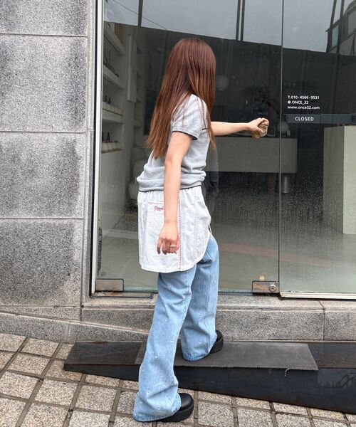 RONRON(ロンロン)の「MINIMAL POINT SHORT SLEEVE KNIT CLOUDY BLUE(ニット/セーター・レディース・その他・FREE)」の5枚目の写真