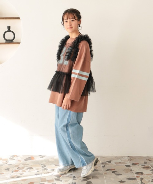 Ocean&Ground（オーシャン&グラウンド）の「Jr.ﾁｭｰﾙﾌﾘﾙﾍﾞｽﾄ（ベスト・キッズ・レッド/ミント/ブラック/オフホワイト・160/150）」の10枚目の写真