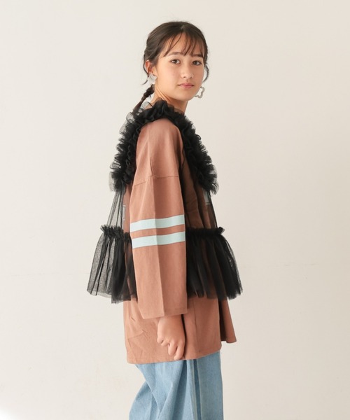 Ocean&Ground（オーシャン&グラウンド）の「Jr.ﾁｭｰﾙﾌﾘﾙﾍﾞｽﾄ（ベスト・キッズ・レッド/ミント/ブラック/オフホワイト・160/150）」の8枚目の写真