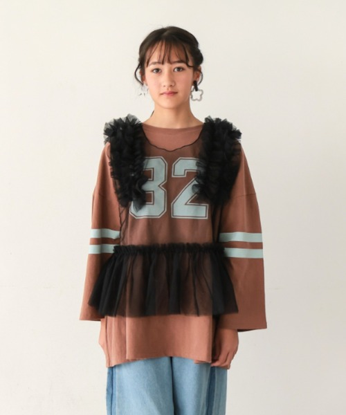 Ocean&Ground（オーシャン&グラウンド）の「Jr.ﾁｭｰﾙﾌﾘﾙﾍﾞｽﾄ（ベスト・キッズ・レッド/ミント/ブラック/オフホワイト・160/150）」の7枚目の写真