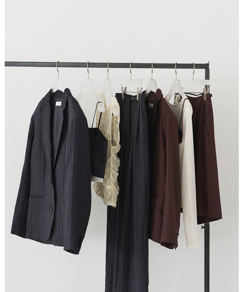 anuke(アンヌーク)の「Linen Compact Camisole(キャミソール・レディース・ネイビー/ブラウン・FREE)」の6枚目の写真